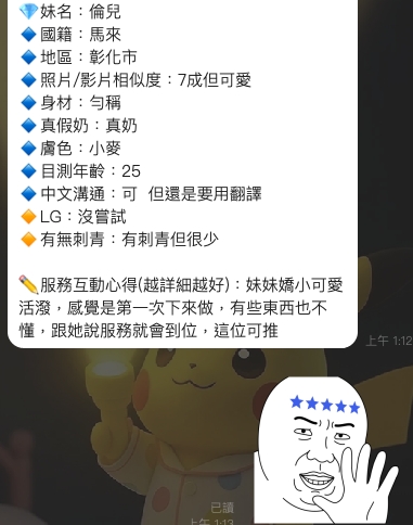 限熟客【彰化】倫兒🇲🇾馬來$1800（魚公）