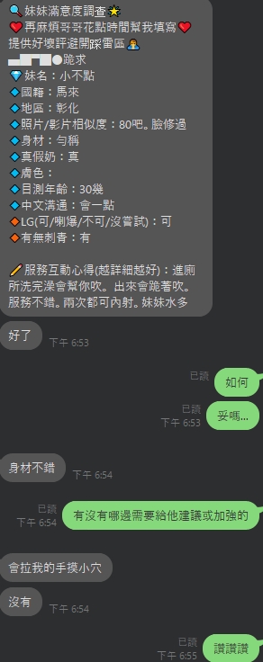 限熟客【彰化】小不點🇲🇾馬來$1900.可無套內射（必）